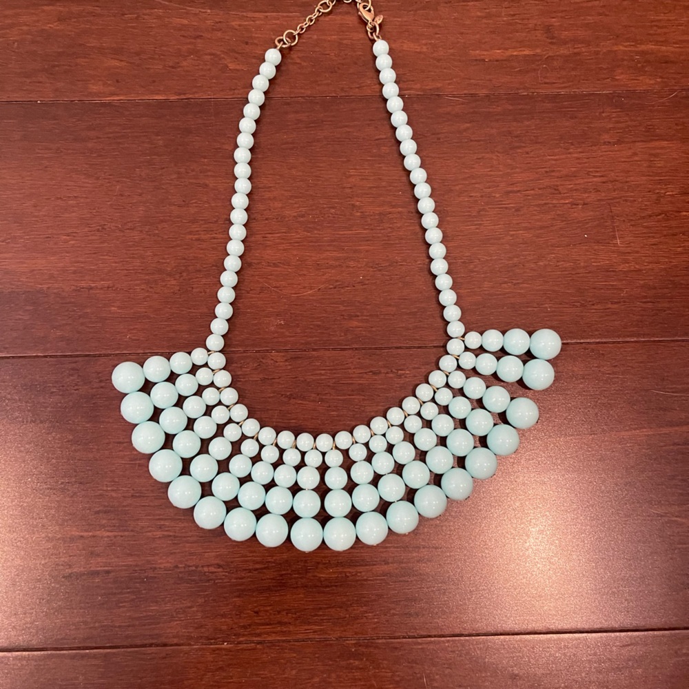 j.Crew turquoise beaded statement necklace